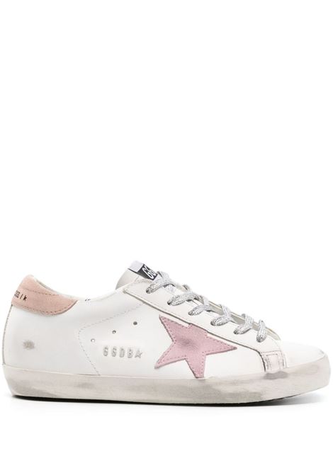 Sneakers super star in bianco e rosa - GOLDEN GOOSE  donna GOLDEN GOOSE | Sneakers | GWF00101F00535511691